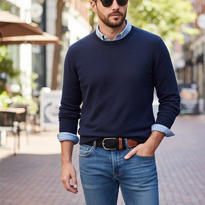 Ceinture tressée homme 