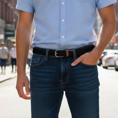 Ceinture tressée homme​ 