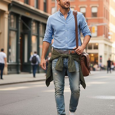Ceinture tressée homme 
