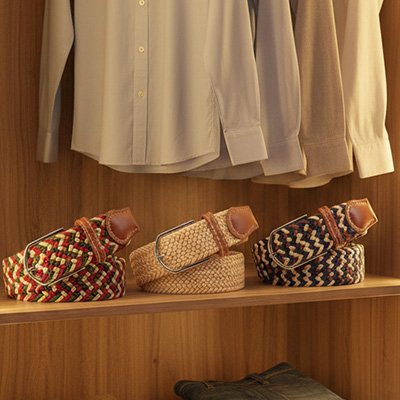 Ceinture tressée homme 