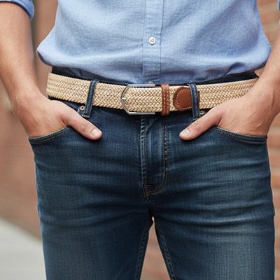 Ceinture tressée homme 